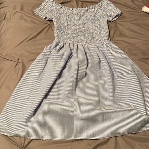 Blue and White Dress